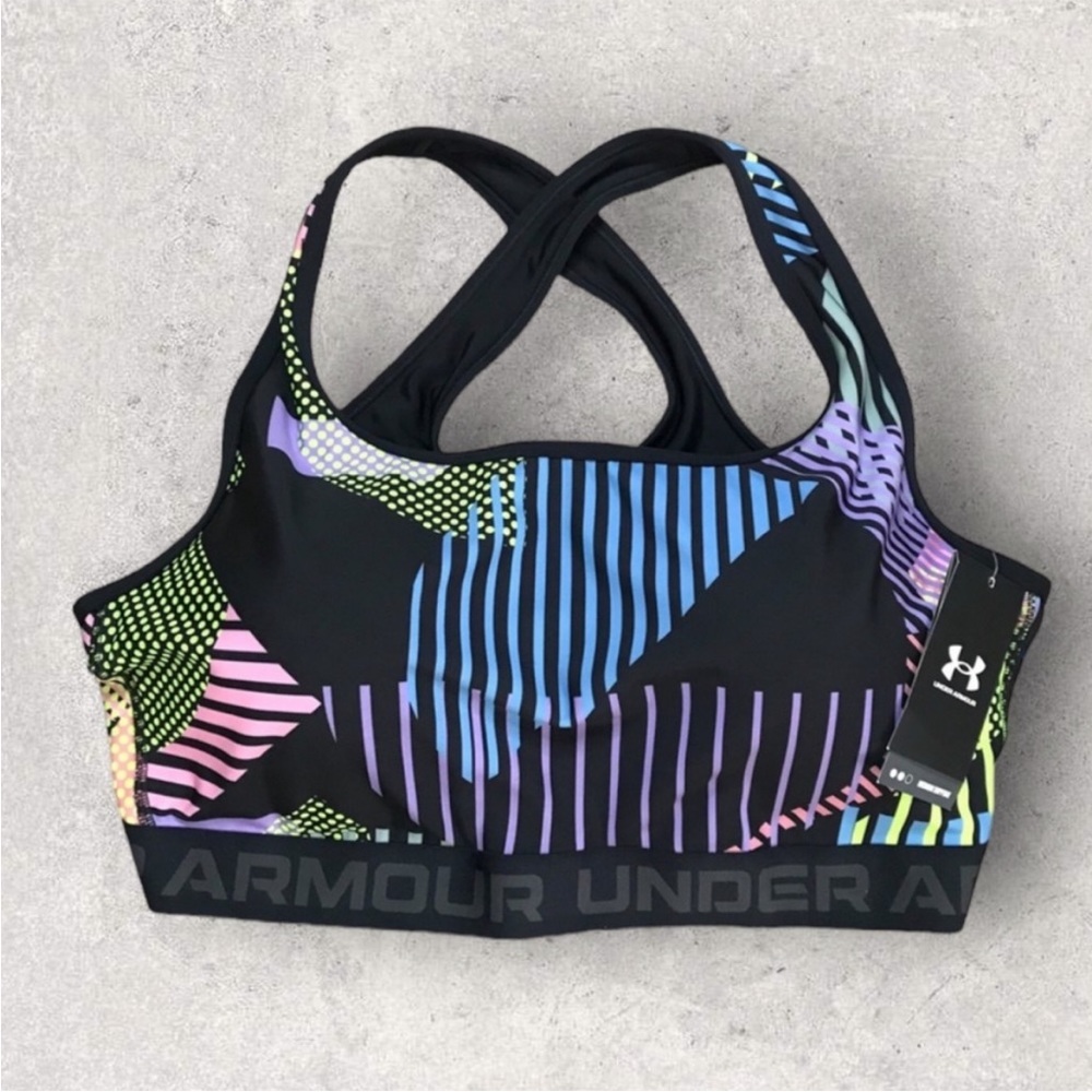 Under Armour Crossback Medium Support Printed Sports Bra 3X